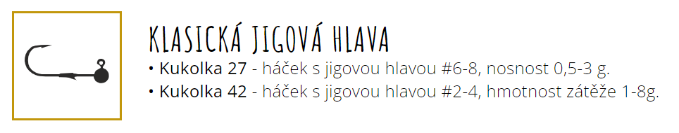 klasicka jigova hlava libra lures kukolka